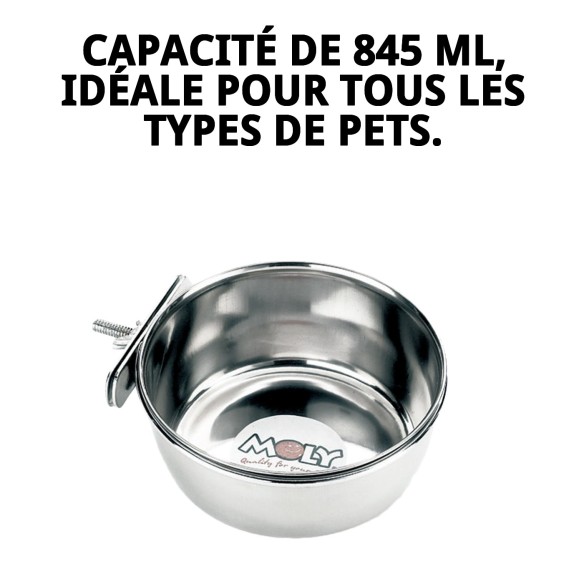 Bol alimentaire multifonction ajustable 15 cm - Idéal pour animaux de compagnie