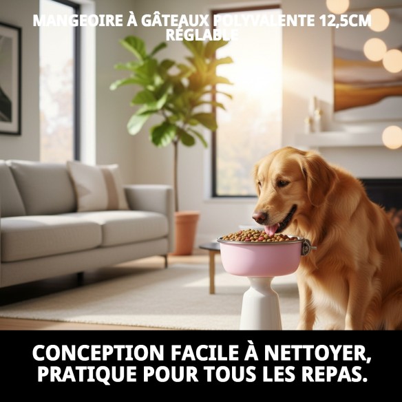 Comedero Multiusos Cake Ajustable 12,5 cm pour Animaux de Compagnie