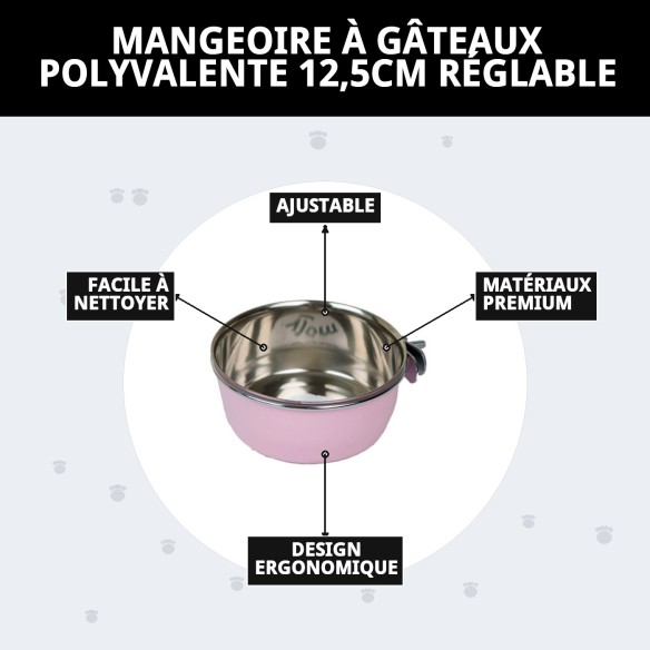 Comedero Multiusos Cake Ajustable 12,5 cm pour Animaux de Compagnie