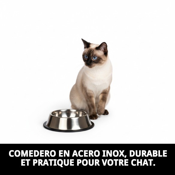 Gamelle en Acier Inoxydable pour Chat 12cm - Haute Qualité