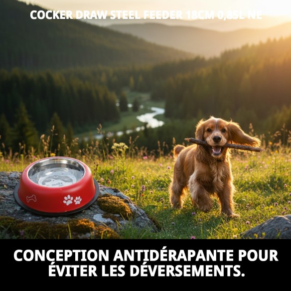 Bol en acier inoxydable Cocker Draw 18 cm 0,85 L