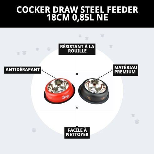 Bol en acier inoxydable Cocker Draw 18 cm 0,85 L