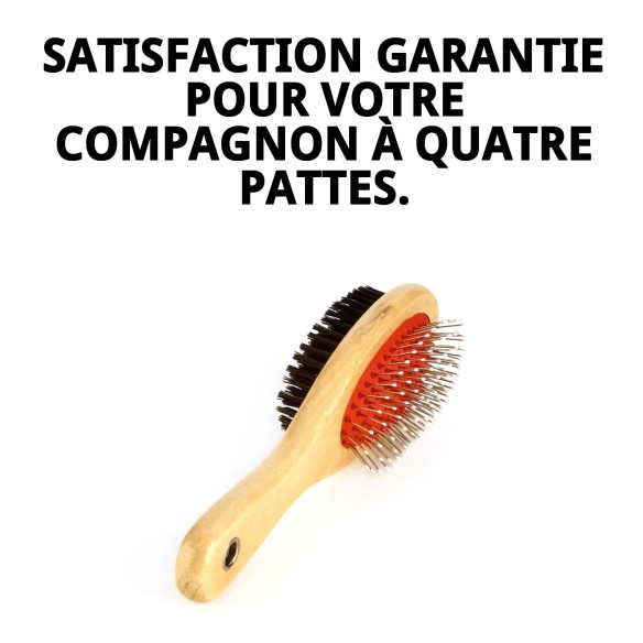 Brosse Double en Bambou avec Nylon pour Animaux - Prenez Soin de Leur Peau
