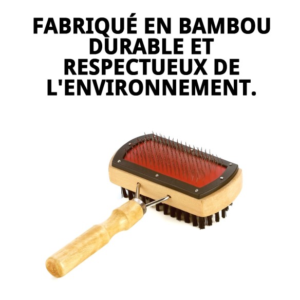 Brosse en Bambou Double Face pour Animaux - Moly