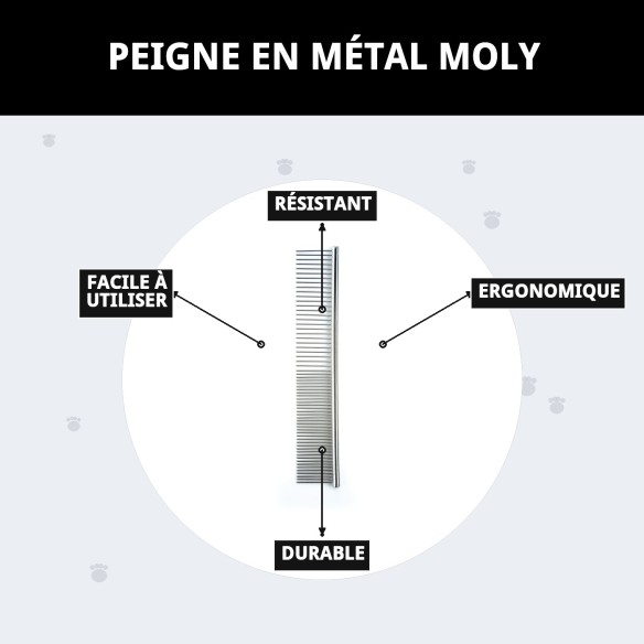 Peigne Métallique Moly pour une Coiffure Parfaite