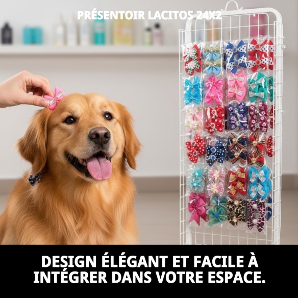 Exposant de Lacets 24x2 : Organisez avec Style pour Animaux de Compagnie