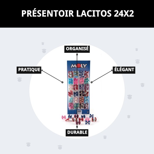 Exposant de Lacets 24x2 : Organisez avec Style pour Animaux de Compagnie