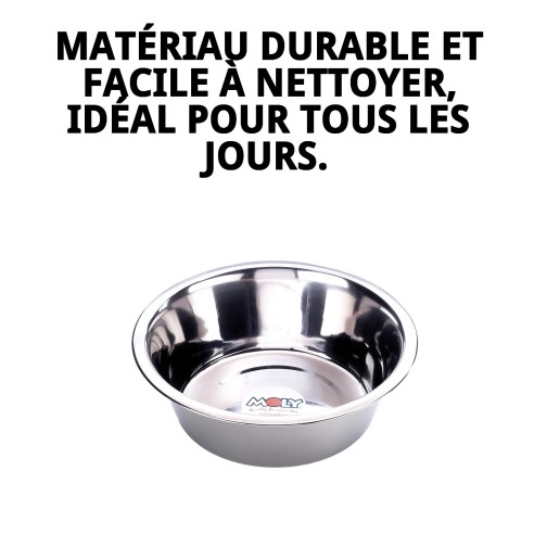 Bol en acier Eco 21 cm - Capacité 1,6 L pour animaux de compagnie