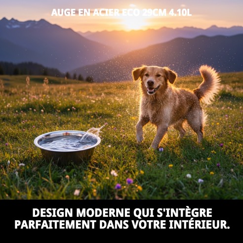 Bol en acier Eco 29 cm - Idéal pour votre animal de compagnie