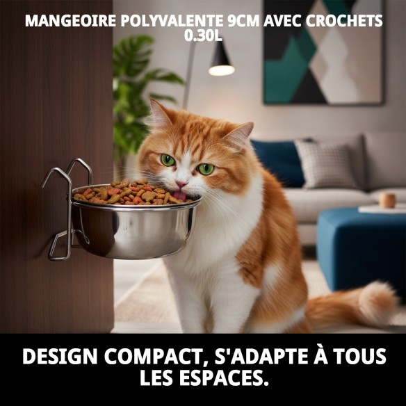 Comedero Multiusos 9cm con Ganchos - Pratique et Fonctionnel