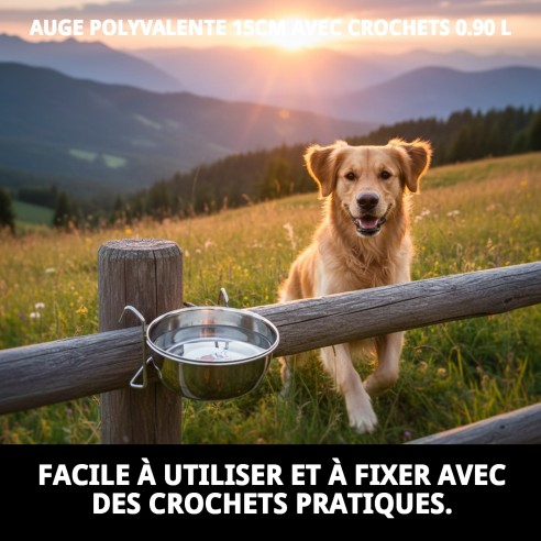 Comedero Multiusos 15cm avec Crochets - Idéal pour votre Animal de Compagnie