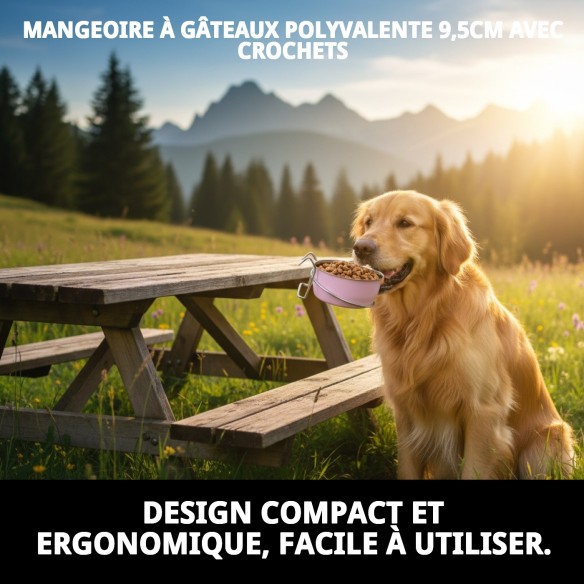 Comedero Multiusos Cake 9,5cm avec Crochets pour Animaux de Compagnie