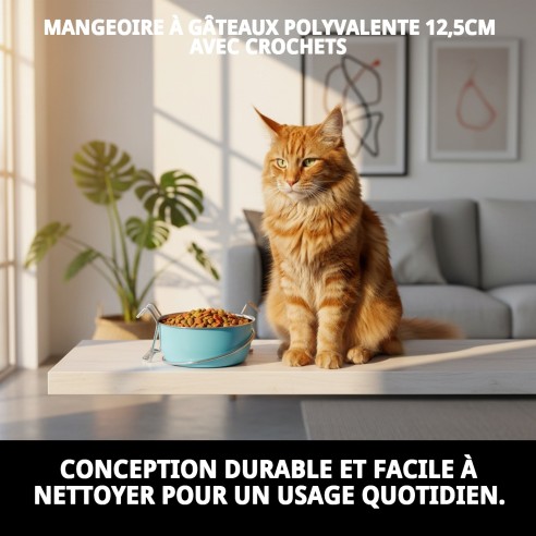 Comedero Multiusos Cake 12,5 cm avec Crochets pour Animaux de Compagnie