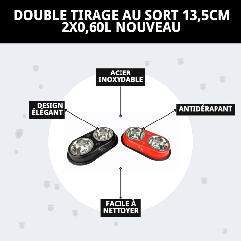 Comportement Double Draw 13,5 cm : Style et Fonctionnalité pour Animaux de Compagnie