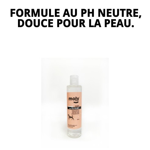 Shampoing pour Poils Blancs 250ml - Brillance et Volume pour Animaux de Compagnie