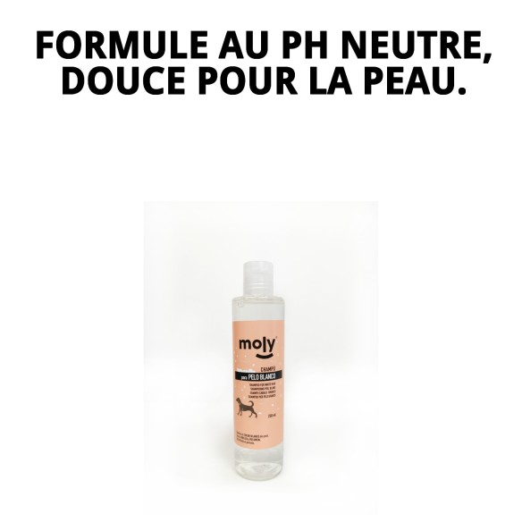 Shampoing pour Poils Blancs 250ml - Brillance et Volume pour Animaux de Compagnie