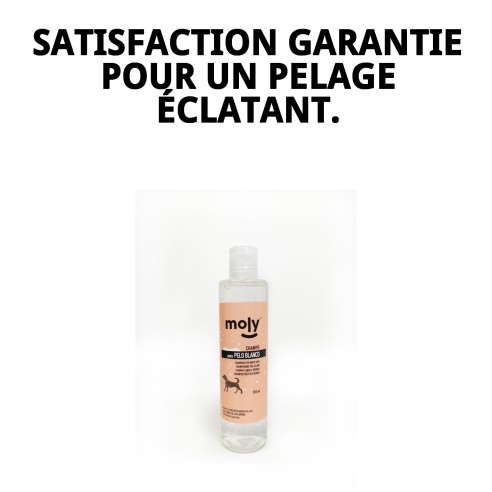 Shampoing pour Poils Blancs 250ml - Brillance et Volume pour Animaux de Compagnie