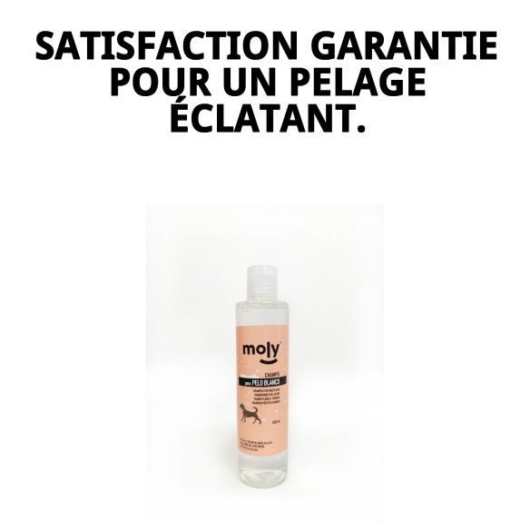 Shampoing pour Poils Blancs 250ml - Brillance et Volume pour Animaux de Compagnie