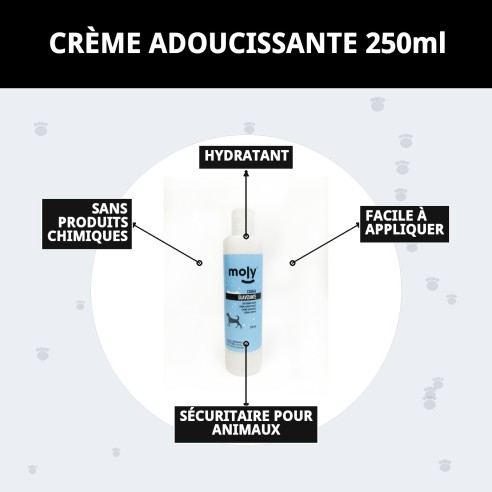 Crème adoucissante pour chiens et chats - Moly 250ml