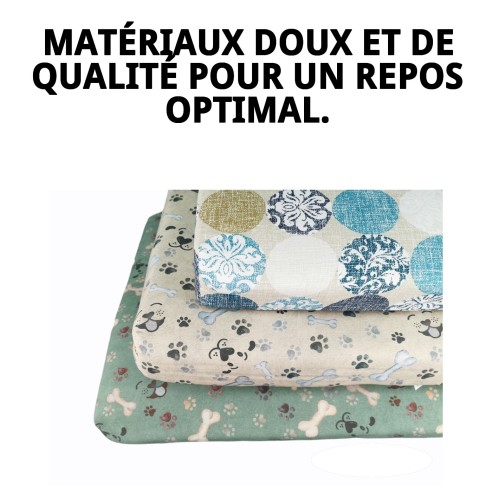 Matelas Taille 1 70x55x9 pour Animaux - Plusieurs Designs