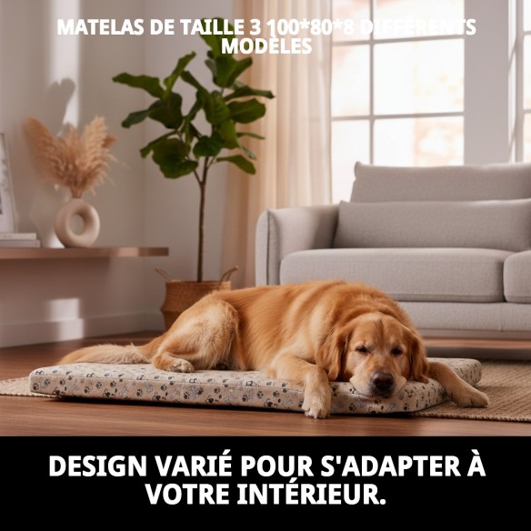 Matelas Taille 3 pour Animaux - Design Varié et Confortable