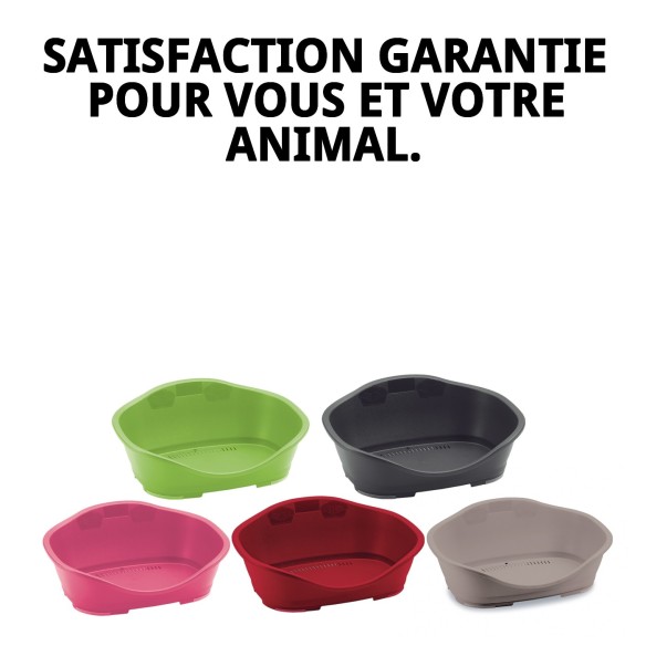 Caisse en plastique N.3 65x42x30cm pour animaux de compagnie, confortable et résistante.