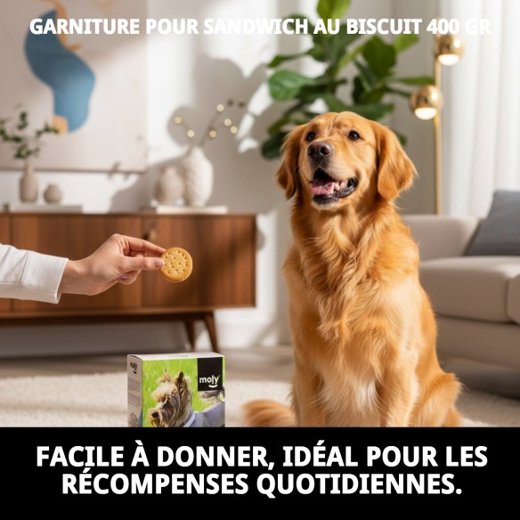 Biscuits Sandwich Garnis pour Chiens - 400g Nutrition Saine