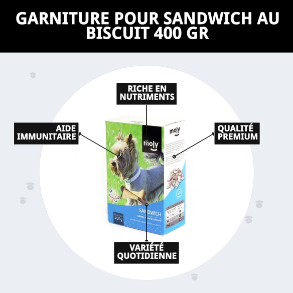 Biscuits Sandwich Garnis pour Chiens - 400g Nutrition Saine