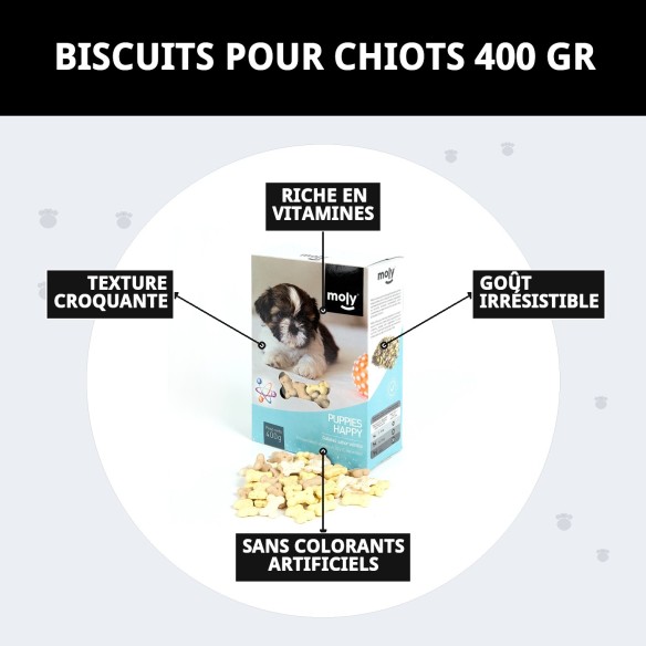 Biscuits Puppy 400 g : Délicieux et Nutritifs pour votre Chien