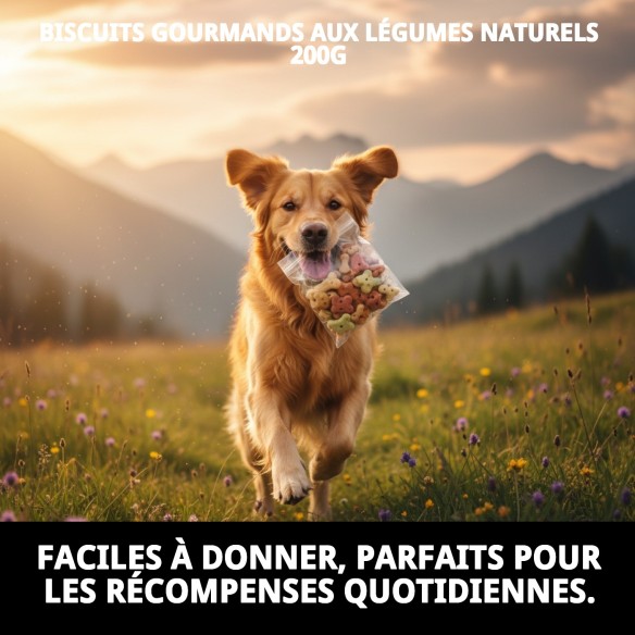 Biscuits Gourmet Végétaux Naturels pour Chiens 200g Délicieux