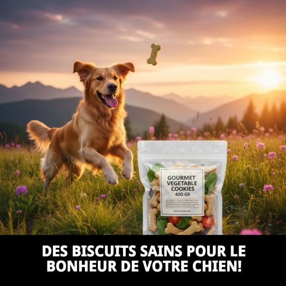 Biscuits Gourmets Végétaux pour Chiens - Saveur et Santé 400g