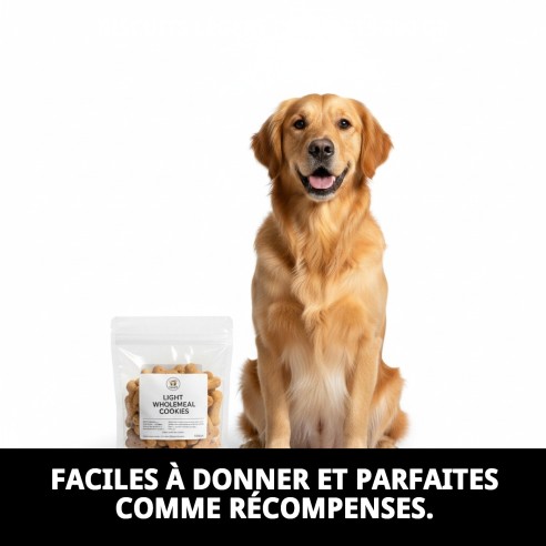 Biscuits Light Intégraux pour Chiens - Nutrition Saine 200g