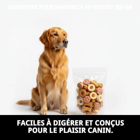 Biscuits Sandwich pour Chiens : Nutrition et Saveur 200g