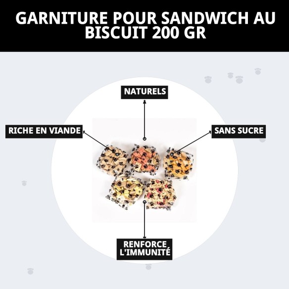 Biscuits Sandwich pour Chiens : Nutrition et Saveur 200g