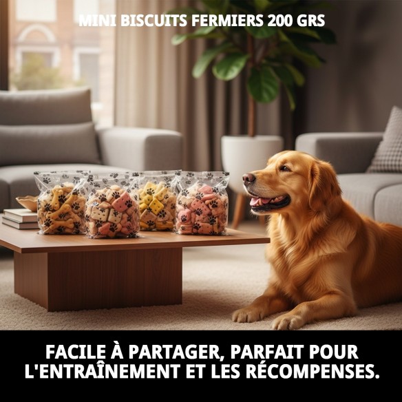 Biscuits Mini Mix Ferme pour Chiens - Saveur et Santé 200g