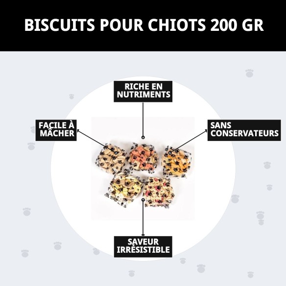 Gâteaux Puppy 200g : Délicieux et sains pour votre chien.