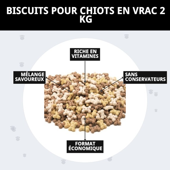 Biscuits Puppy 2 kg : Délicieux et nutritifs pour les chiens.