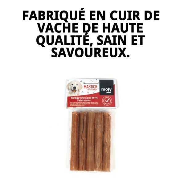 Barres de peau pour chiens Moly 13cm - Snack sain