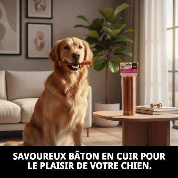 Barres de Peau Moly pour Chiens 25cm - Snack Sain