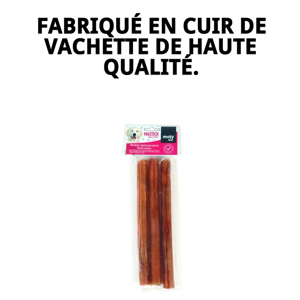 Barres de Peau Moly pour Chiens 25cm - Snack Sain