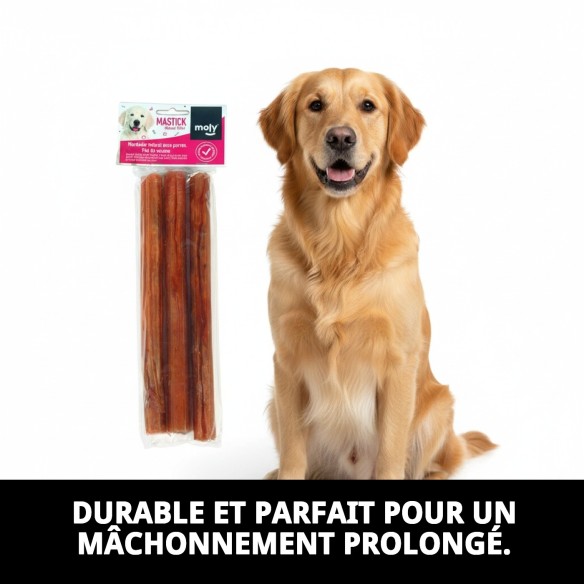 Barres de Peau Moly pour Chiens 25cm - Snack Sain