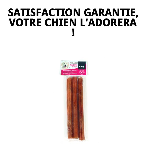 Barres de Peau Moly pour Chiens 25cm - Snack Sain