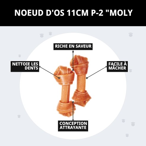 Os Nœud Moly 11 cm : Snack Sain pour Chiens
