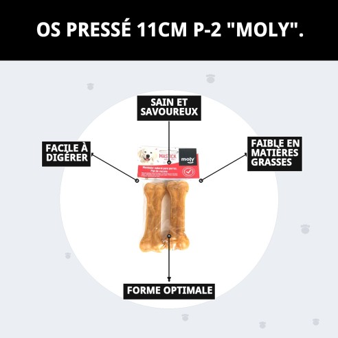 Os enchevêtré Moly 11 cm : Santé et Amusement pour votre Chien