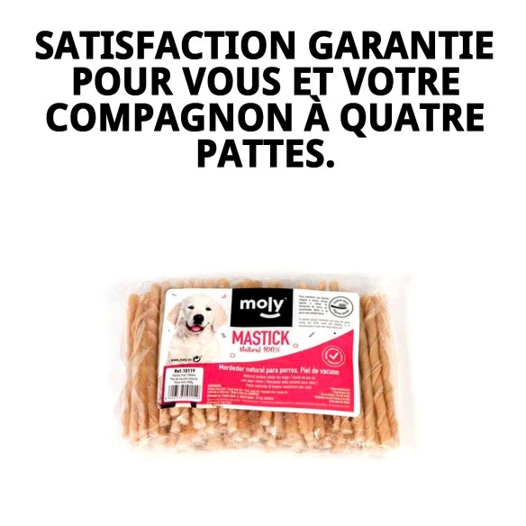 Bâtonnet en cuir 7/8MM - Sac de 100 unités pour animaux de compagnie