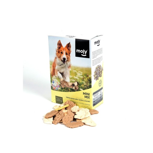 Biscuits Mini Mix Ferme pour Chiens - Saveur Vanille et Caramel