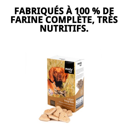 Biscuits Light Intégraux pour Chiens 400g - Santé et Saveur