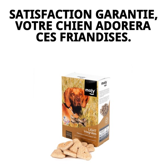 Biscuits Light Intégraux pour Chiens 400g - Santé et Saveur