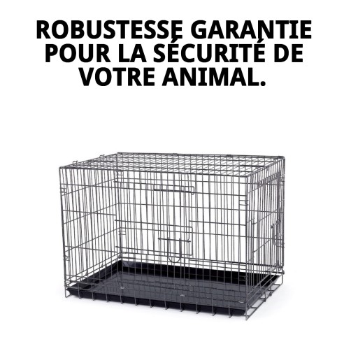Cage Métallique Petite 61x44x50 cm - Confort et Sécurité
