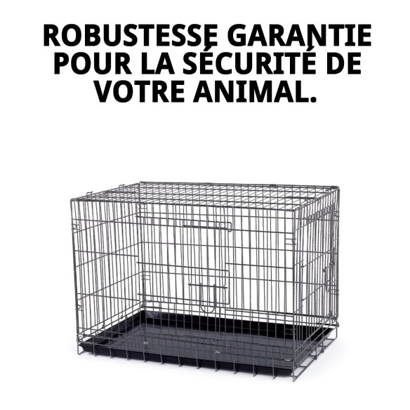 Cage Métallique Petite 61x44x50 cm - Confort et Sécurité